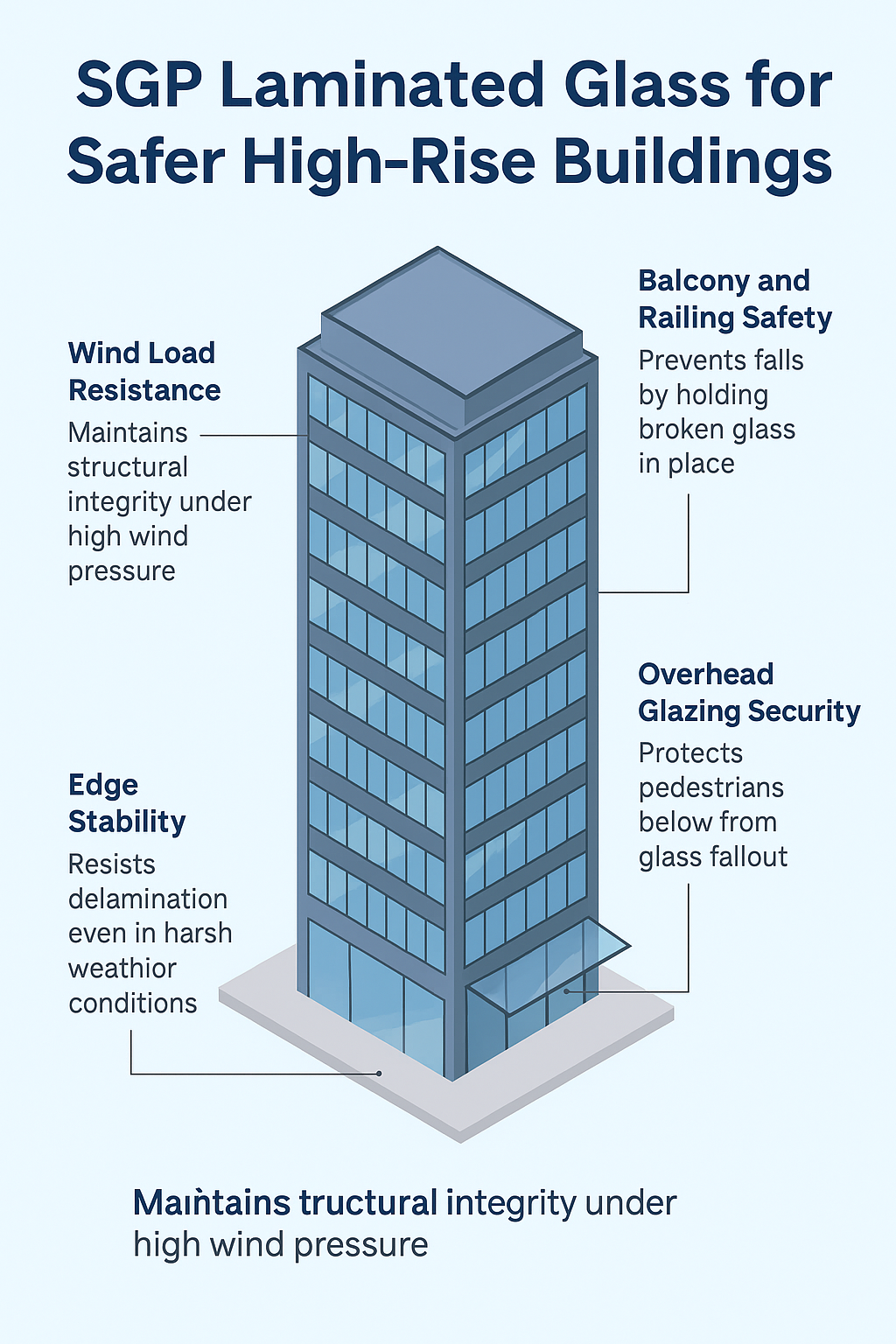 SGP Laminated Glass for Safer High-Rise Buildings